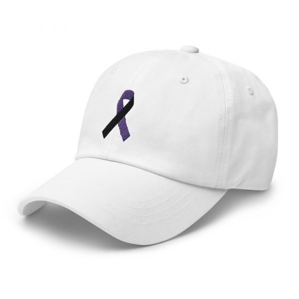 tracheostomy awareness hat with ribbon